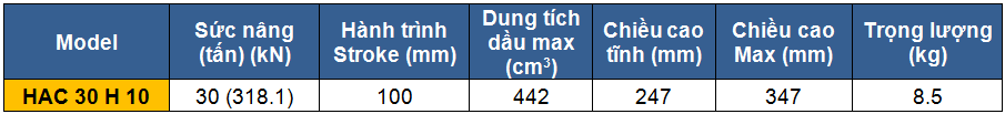kich 2 chieu bang nhom 30 tan 100 mm, kich 2 chieu, kich nhom
