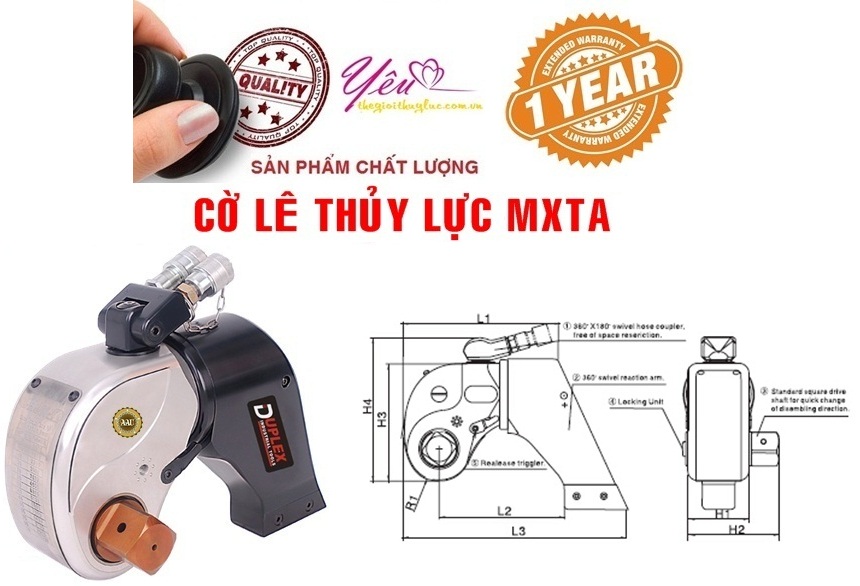 Co le thuy luc, co le thuy luc dang chup 742 - 7420 N.m, Hydraulic Torque Wrench, http://thegioithuyluc.com.vn